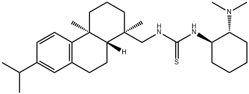 N-[(1R,2R)-2-(diMethylaMino)cyclohexyl]-N'-[[(1R,4aS,10aR)-1,2,3,4,4a,9,10,10a-octahydro-1,4a-diMethyl-7-(1-Methylethyl)-1-phenanthrenyl]Methyl]-Thiourea Struktur