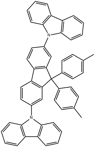 DPFL-CBP , 2,7-Bis(carbazol-9-yl)-9,9-ditolylfluorene Struktur