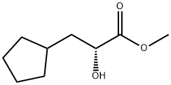 (R)-Methyl 3-cyclopentyl-2-hydroxypropanoate 化学構造式