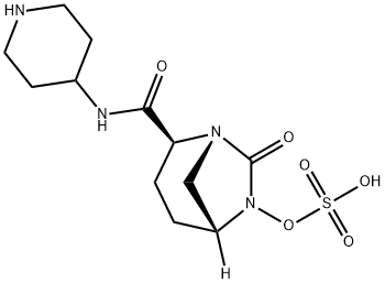 Sulfuric acid Mono-[7-oxo-2-(piperidin-4-ylcarbaMoyl)-1,6-diaza-bicyclo[3.2.1]oct-6-yl] ester Structure