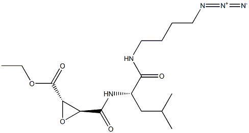 (2S,3S)-3-[[[(1S)-1-[[(4-Azidobutyl)aMino]carbonyl]-3-Methylbutyl]aMino]carbonyl]-2-oxiranecarboxylic Acid Ethyl Ester Struktur