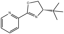 (S)-4-tert-ブチル-2-(2-ピリジル)オキサゾリン 化学構造式