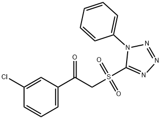5-(3-chlorophenethylsulfonyl)-1-phenyl-1H-tetrazole 化学構造式