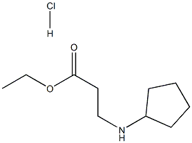 3-(环戊基氨基)丙酸乙酯盐酸盐, 1176419-85-4, 结构式