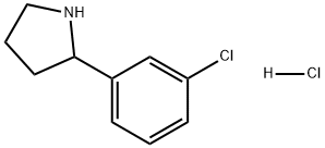 Pyrrolidine, 2-(3-chlorophenyl)-, hydrochloride (1:1) Struktur