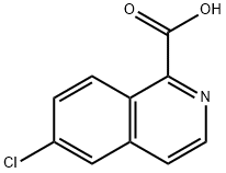 6-クロロイソキノリン-1-カルボン酸 化学構造式