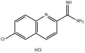 6-氯喹啉-2-甲酰亚胺酰胺盐酸盐,1179360-68-9,结构式