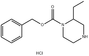 Benzyl 2-ethylpiperazine-1-carboxylate hydrochloride Structure