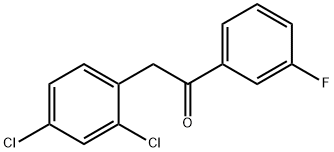 2-(2,4-Dichlorophenyl)-1-(3-fluorophenyl)ethanone Structure