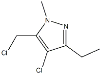 4-chloro-5-chloromethyl-3-ethyl-1-methyl -1H-pyrazole Structure