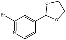 2-溴-4-(1,3-二氧戊环-2-基)吡啶 结构式