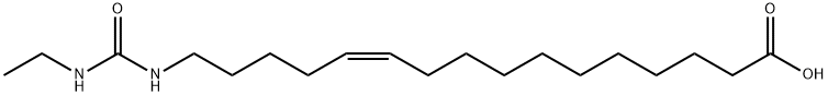 11-Hexadecenoic acid, 16-[[(ethylaMino)carbonyl]aMino]-, (11Z)- Structure
