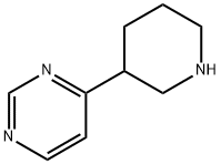 4-(哌啶-3-基)嘧啶 结构式