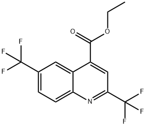 4-Quinolinecarboxylic acid, 2,6-bis(trifluoromethyl)-, ethyl ester 化学構造式