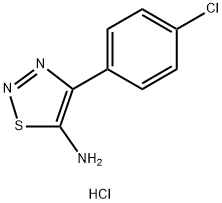 4-(4-Chlorophenyl)-1,2,3-thiadiazol-5-amine hydrochloride 化学構造式