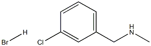 N-甲基-3-氯苄基胺氢溴酸盐, 1185292-73-2, 结构式