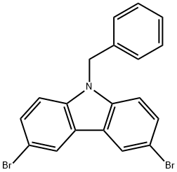 9-苯甲基-3,6-二溴咔唑, 118599-27-2, 结构式