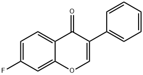 7-fluoro-3-phenyl-4H-chroMen-4-one 化学構造式