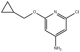 2-氯-6-(环丙基甲氧基)吡啶-4-胺, 1186112-02-6, 结构式