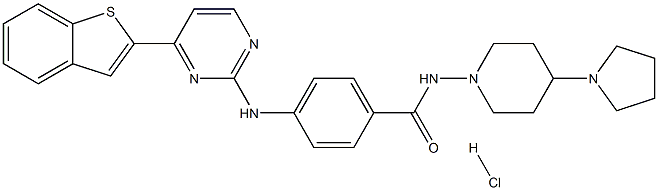 N-(4-Pyrrolidin-1-yl-piperidin-1-yl)-[4-(4-benzo[b]thiophen-2-yl-pyrimidin-2-ylamino)phenyl]carboxamidehydrochloride