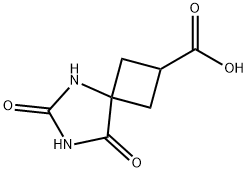 6,8-dioxo-5,7-Diazaspiro[3.4]octane-2-carboxylic acid Struktur