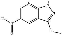 3-Methoxy-5-nitro-1h-pyrazolo[3,4-b]pyridine Struktur