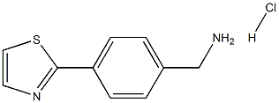 (4-(噻唑-2-基)苯基)甲胺盐酸盐 结构式