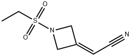 2-(1-(ethylsulfonyl)azetidin-3-ylidene)acetonitrile Struktur