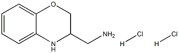 3-(氨甲基)-3,4-二氢-2H-苯并[B][1,4]噁嗪二盐酸盐 结构式