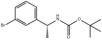 (R)-tert-butyl 1-(3-broMophenyl)ethylcarbaMate Struktur