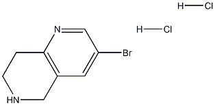 3 - 溴-5,6,7,8 - 四氢-1,6 - 萘啶盐酸盐, 1187932-53-1, 结构式