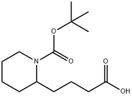 1-[(tert-Butoxy)carbonyl]-2-piperidinebutanoic acid Struktur