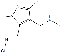 N,1,3,5-四甲基-1H-吡唑-4-甲胺盐酸盐 结构式