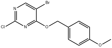 5-溴-2-氯-4-(4-甲氧基苯基)甲氧基嘧啶,1188329-59-0,结构式