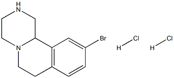 10-BROMO-2,3,4,6,7,11B-HEXAHYDRO-1H-PYRAZINO[2,1-A]ISOQUINOLINE DIHYDROCHLORIDE 化学構造式