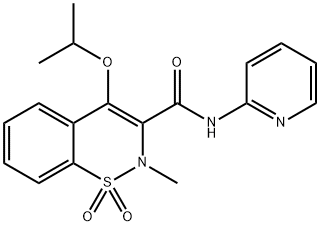 2-甲基-4-(1-甲基乙氧基)-N-(2-吡啶基)-2H-1,2-苯并噻嗪-3-甲酰胺 1,1-二氧化物, 118854-49-2, 结构式