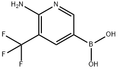 2-氨基-3-三氟甲基-5-吡啶硼酸, 1189126-37-1, 结构式