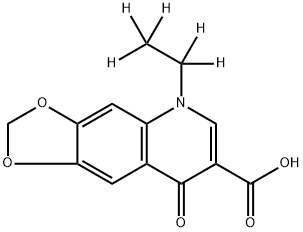 オキソリニン酸-D5 化学構造式