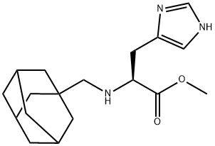 N-(金刚烷-1-基甲基)-L-组氨酸甲酯,1190215-03-2,结构式