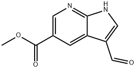 3-ForMyl-7-azaindole-5-carboxylic acid Methyl ester, 1190309-80-8, 结构式
