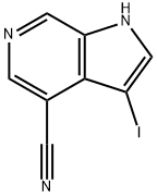 3-碘-1H-吡咯并[2,3-C]吡啶-4-甲腈,1190310-26-9,结构式