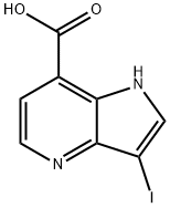 3-Iodo-4-azaindole-7-carboxylic acid 化学構造式