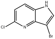 3-ブロモ-5-クロロ-1H-ピロロ[3,2-B]ピリジン 化学構造式