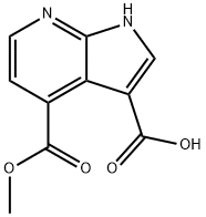 4-甲氧基羰基-1H-吡咯并[2,3-B]吡啶-3-羧酸,1190310-86-1,结构式