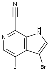 3-BroMo-7-cyano-4-fluoro-6-azaindole,1190311-11-5,结构式