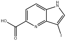 3-Iodo-4-azaindole-5-carboxylic acid 化学構造式