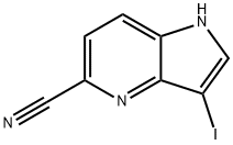 3-碘-1H-吡咯并[3,2-B]吡啶-5-甲腈,1190311-57-9,结构式