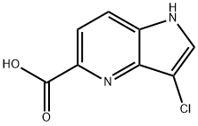 3-氯-1H-吡咯并[3,2-B]吡啶-5-羧酸, 1190312-13-0, 结构式