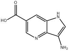 3-AMINO-4-AZAINDOLE-6-CARBOXYLIC ACID, 1190313-05-3, 结构式