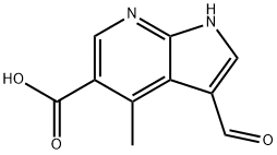 3-FORMYL-4-METHYL-7-AZAINDOLE-5-CARBOXYLIC ACID,1190313-55-3,结构式